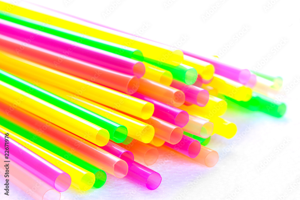 abstract background from colorful plastic straws abstract background from colorful plastic straws