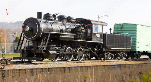 steam locomotive in Railroad Museum, Gorham, New Hampshire, USA