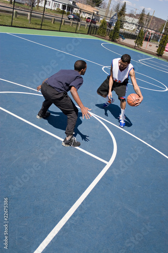 Guys Playing Basketball