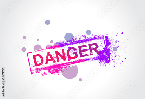 danger grunge tag