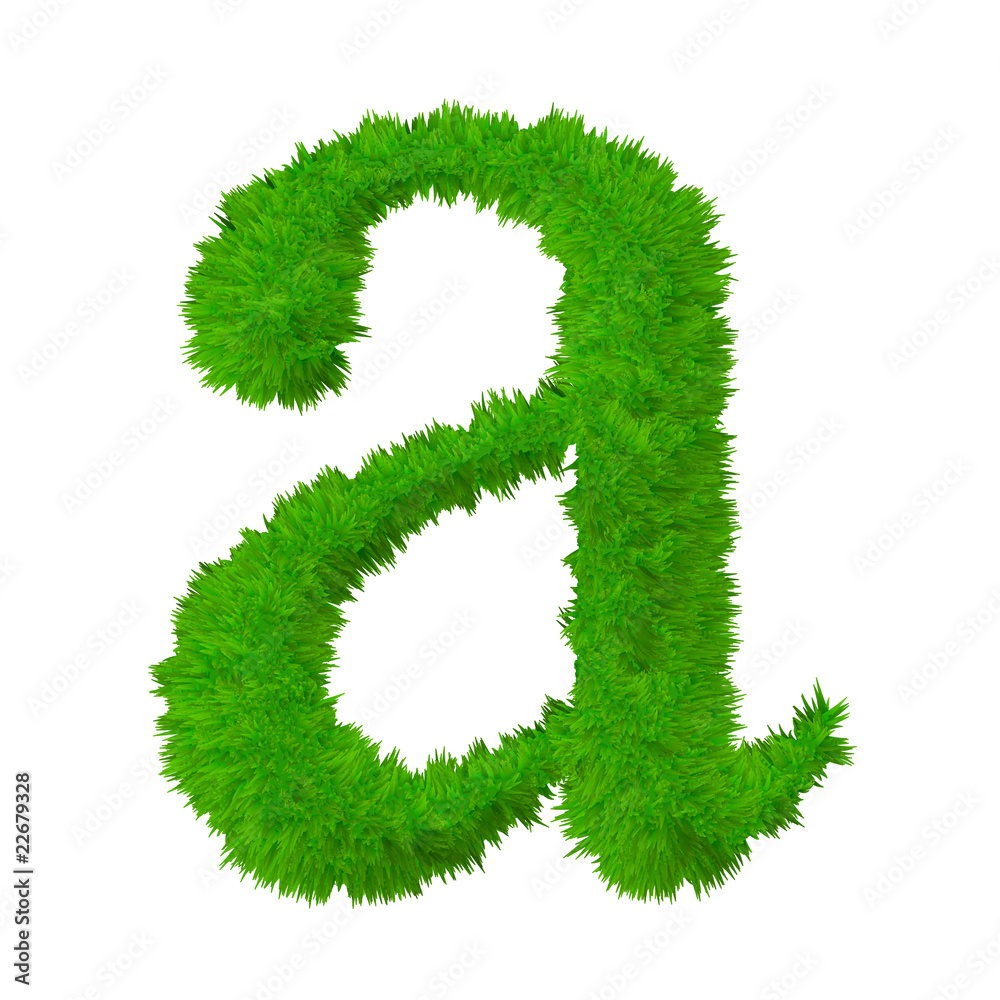 High resolution grass font isolated on white High resolution grass font isolated on white