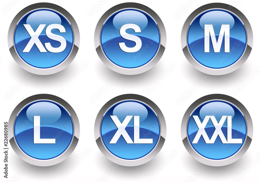 ''Size'' glossy icon ''Size'' glossy icon