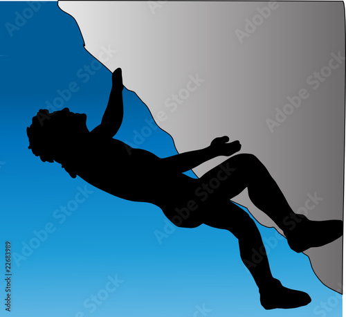 Silhouette of a climber
