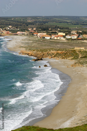 Sardinia  fishermen s houses in the town of Cabras  Italy