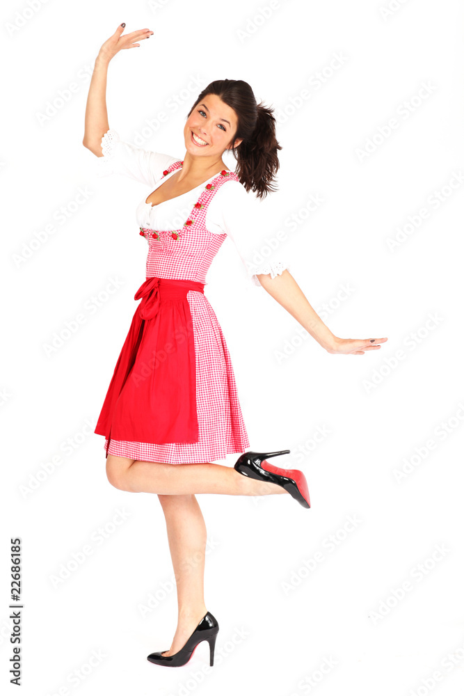 junge Frau im Dirndl junge Frau im Dirndl