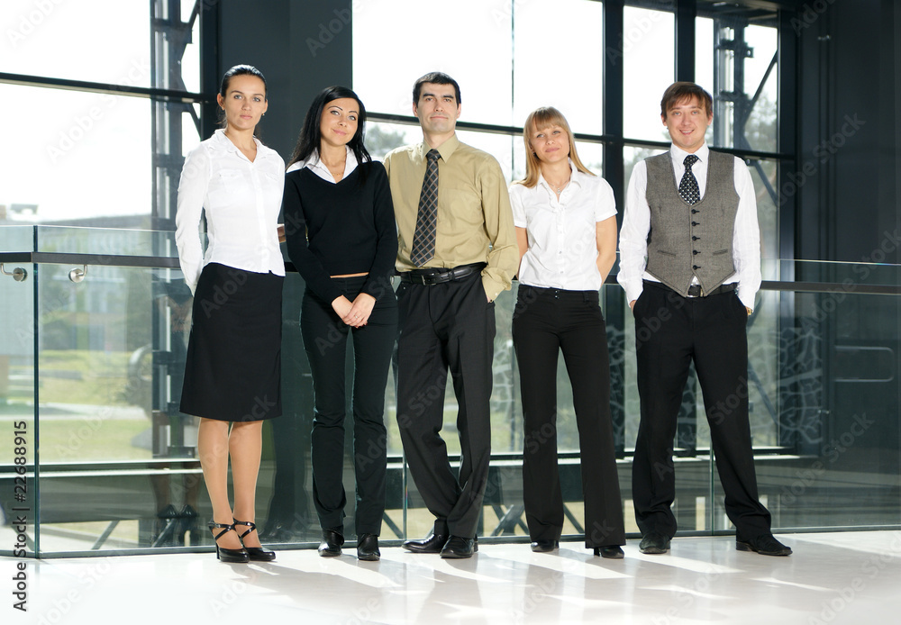 A group of young and smart business people