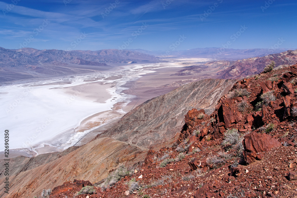 Scenic view of Death Valley from Dante's View
