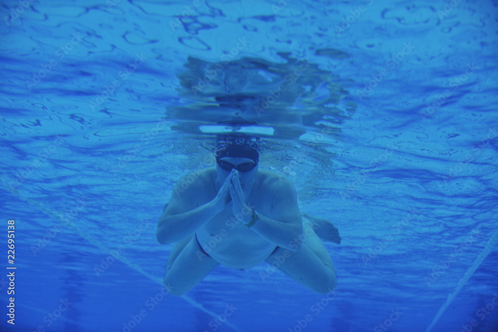 Naklejka premium swimming pool underwater