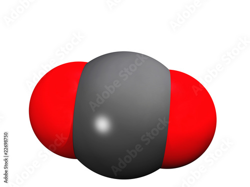 Obraz na plátně Carbon dioxide molecule