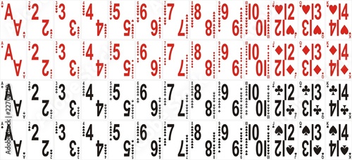 playing cards with large numbers