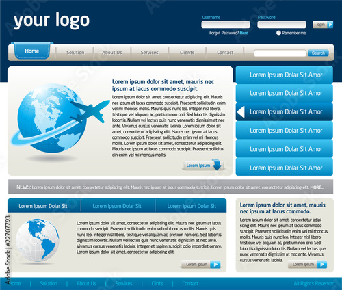Vector web site design template