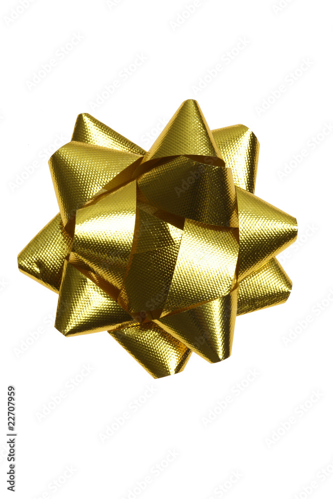 golden bow with white background. golden bow with white background.