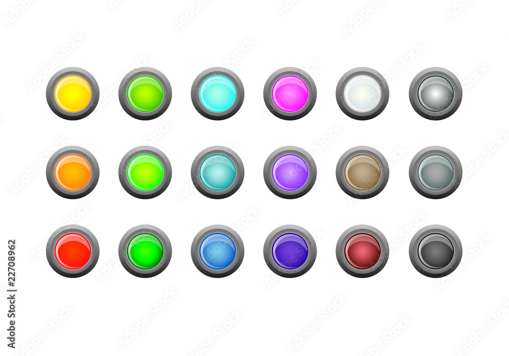 Colorfull round buttons