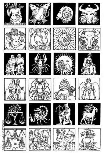 Vintage Astrology Signs (2 different series)