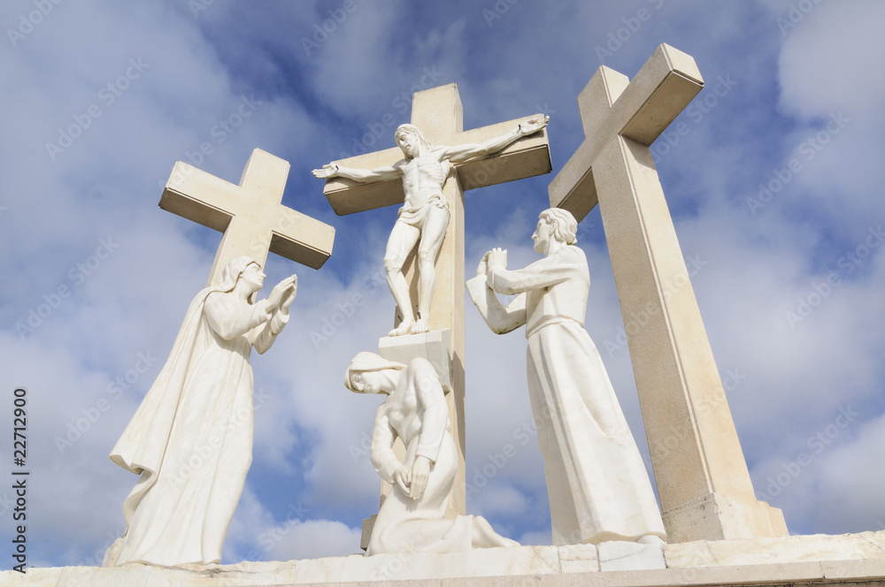 Skulptur der Kreuzigung