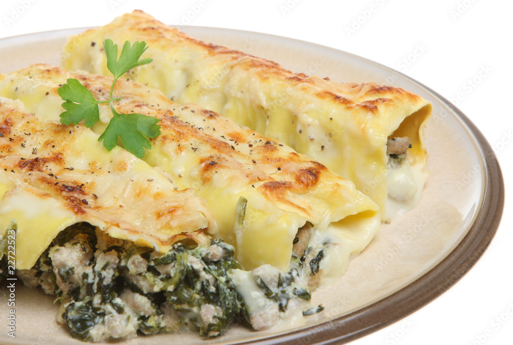 Cannelloni with Spinach and Pork