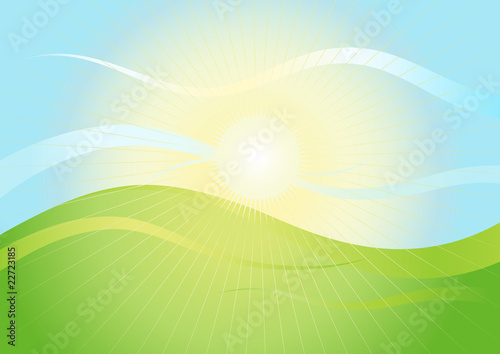 Landscape in sunshine