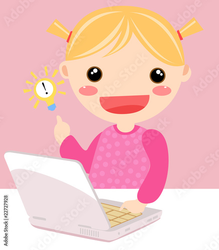 kid and computer
