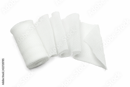 Foto White medical gauze bandage