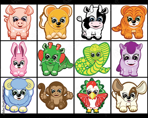Set of Little Animals - symbols of the Chinese horoscope