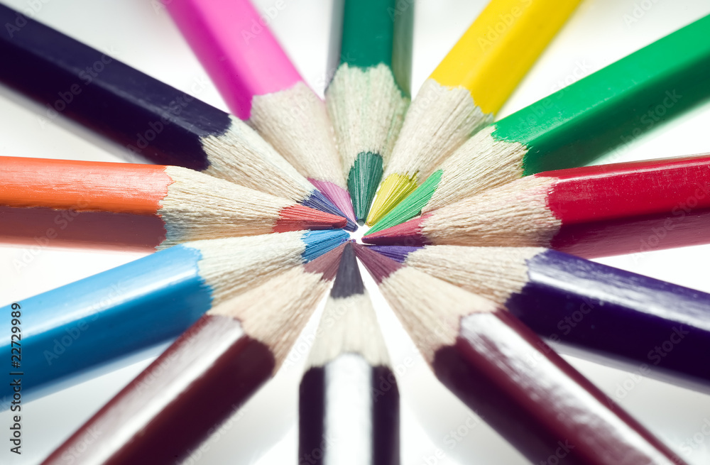 Colorful pencils, education concept