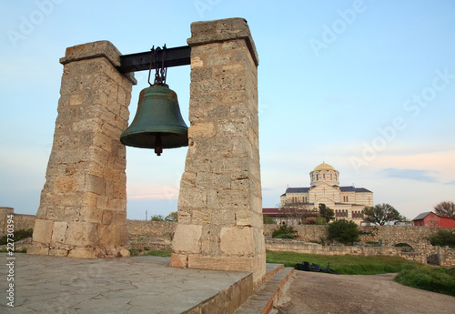 Evening the ancient bell of Chersonesos photo