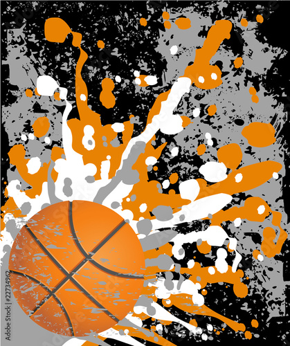 Grungy basketball background