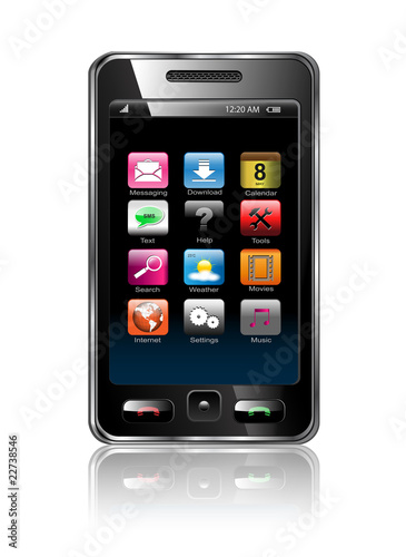 Mobile phone, vector.