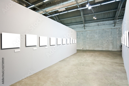 Grey walls with many frames