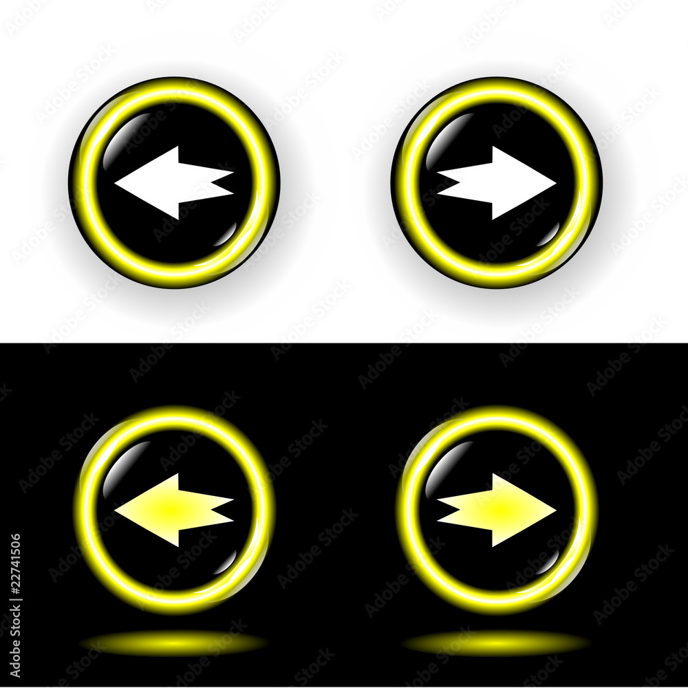 Buttons with gold a rim shone black Buttons with gold a rim shone black