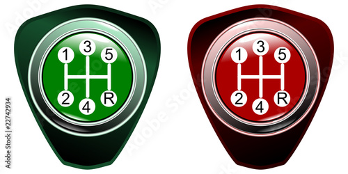 manual automobile lever of a gear change of 5 speed