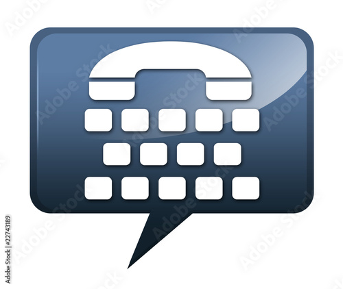 Speech bubble shaped icon 