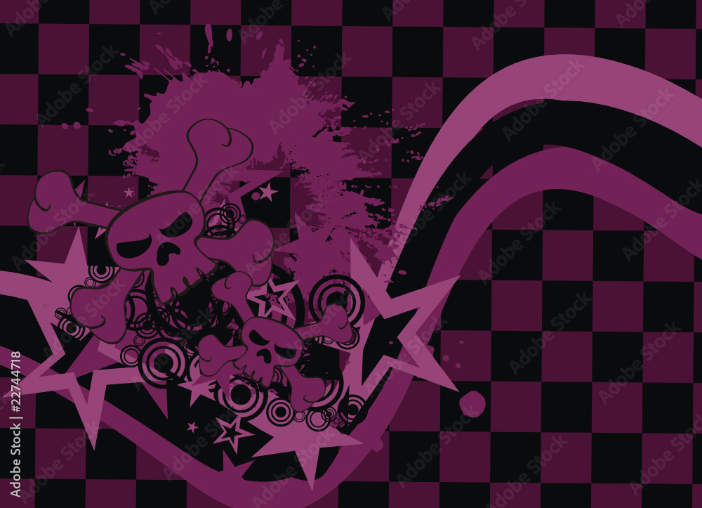 Obraz premium skull cartoon wallpaper