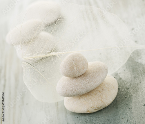 Canvas Print Spa Stones.Shallow DOF