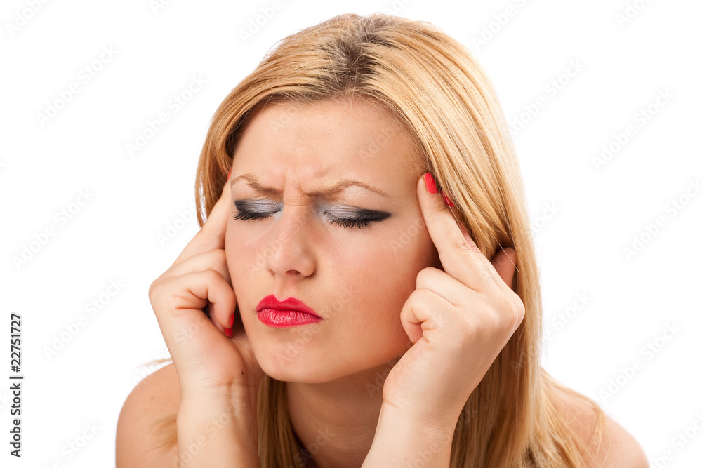 Woman with headache Woman with headache