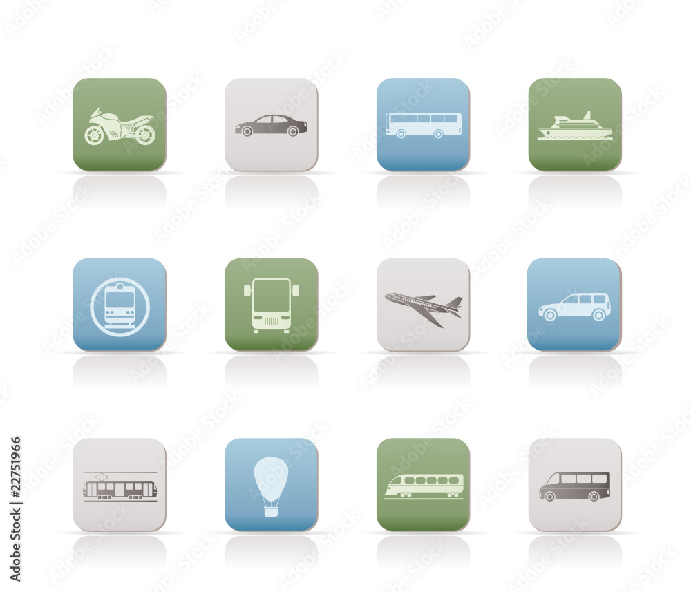 Travel and transportation of people icons - vector icon set Travel and transportation of people icons - vector icon set