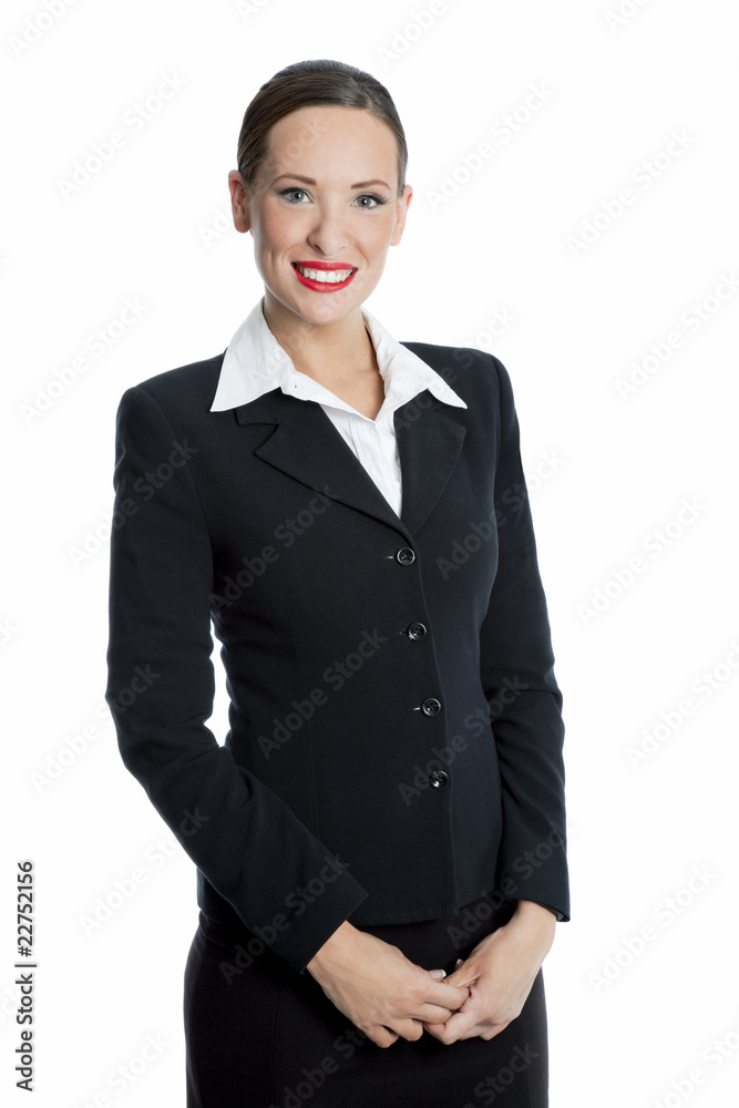 Attractive businesswoman isolated on white background Attractive businesswoman isolated on white background