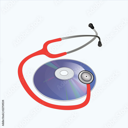 cd and stethoscope