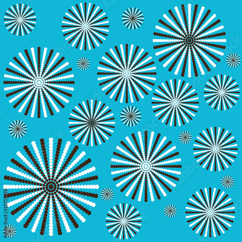 Abstract background with stylised flowers