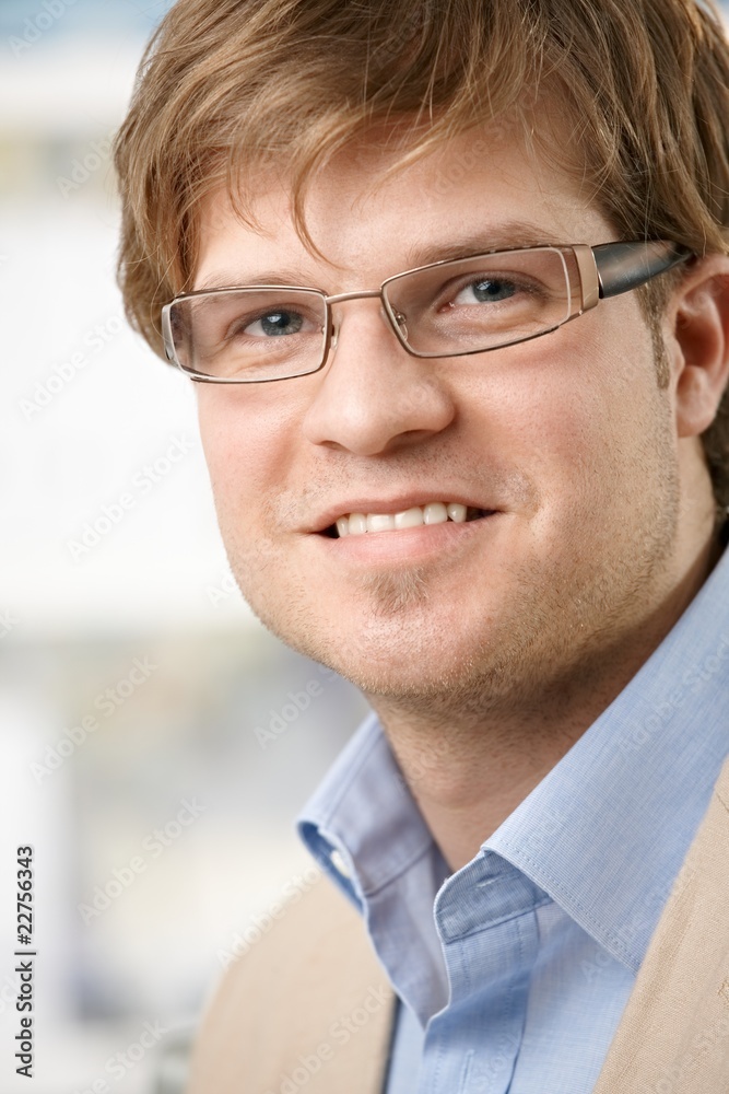 Closeup portrait of young businessman