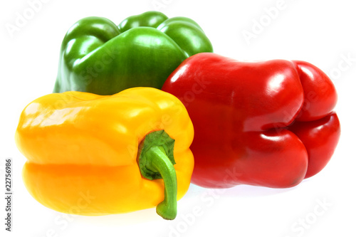 red, yellow and green paprika