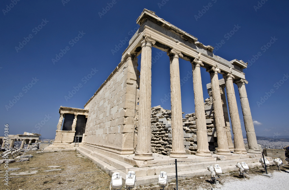 Temple of Erechteion at Acropolis, Athens, Greece