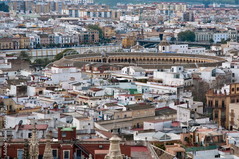 Landscape of Seville, typical city of Andalusia, Spain