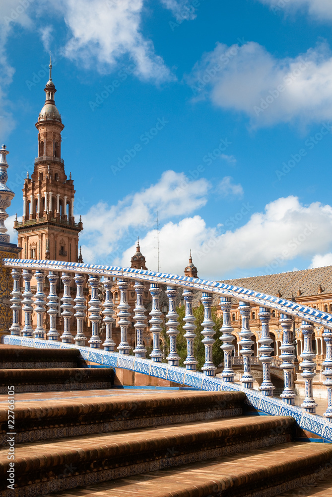 Fototapeta premium Bridge in Plaza de Espana, Seville