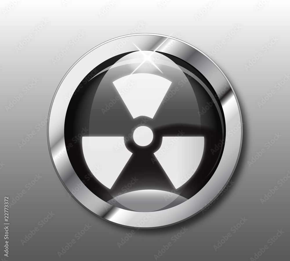 Black radiation button vector Black radiation button vector