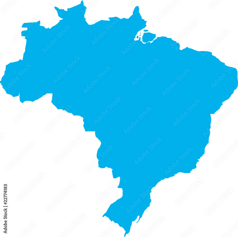 There is a map of Brazil country