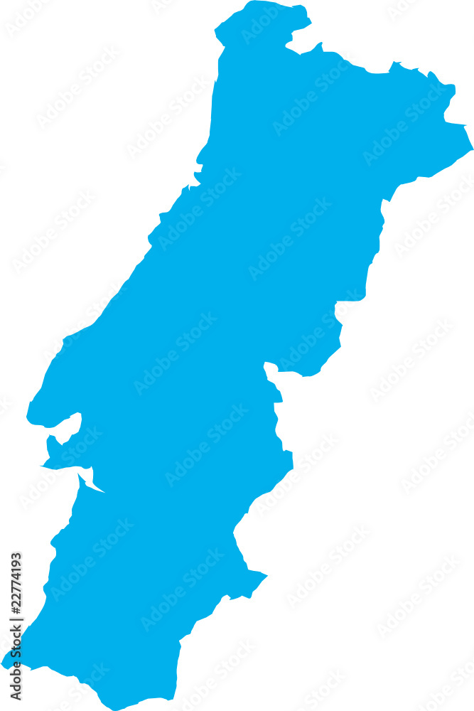 There is a map of Portugal country