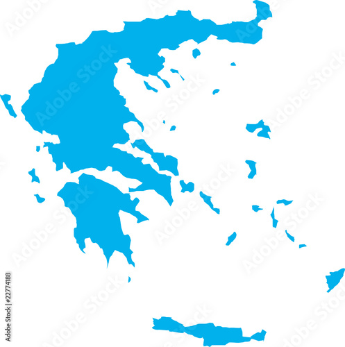 There is a map of Greece country