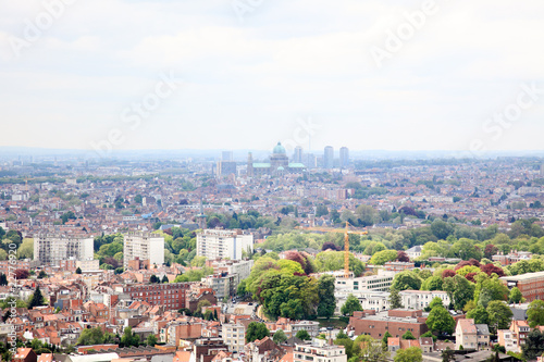 Aerial view cityscape of Brussels