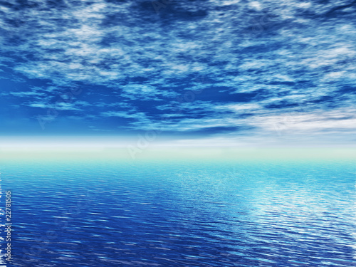abstract background sea clouds sky 3d cg